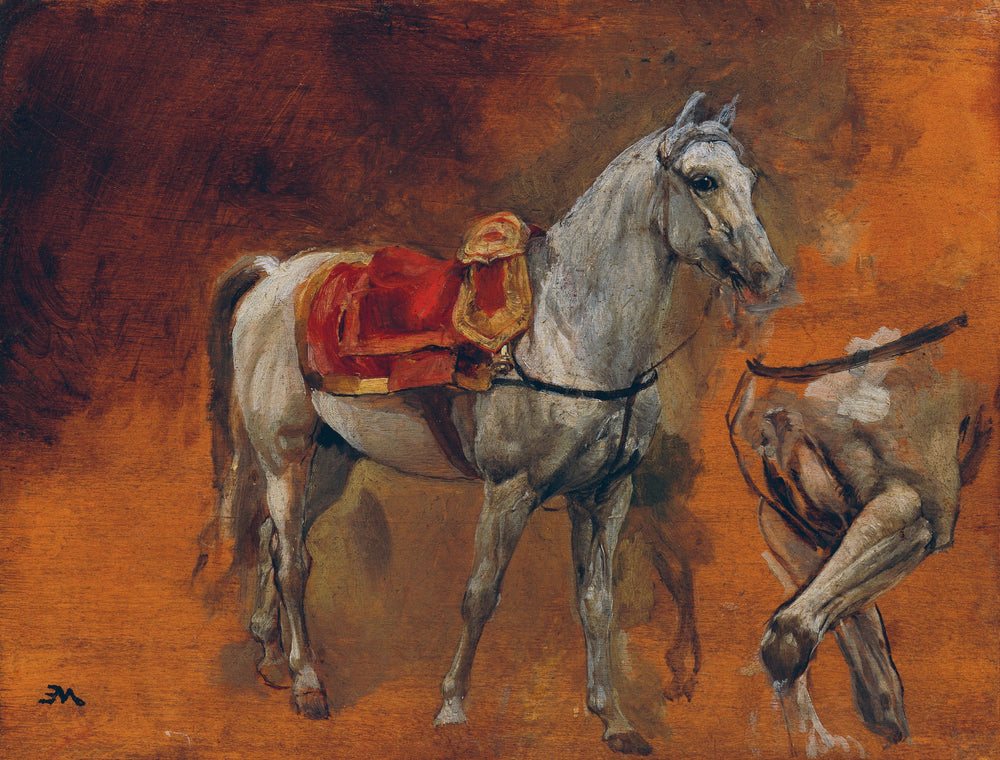 Studien eines Schimmels - Ernest Meissonier image 1 reproduction de peinture à l’huile