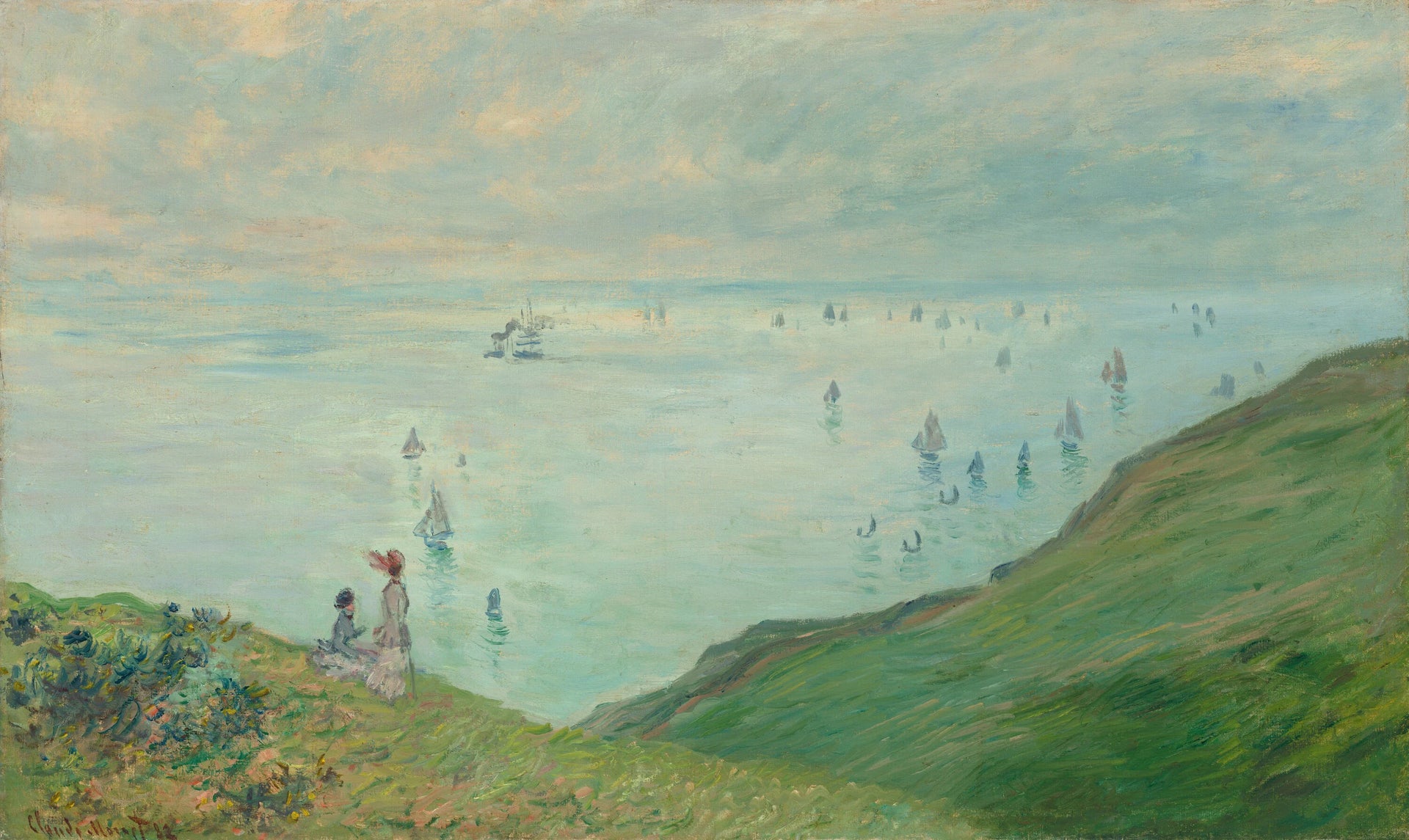 Sur la Falaise à Dieppe - Claude Monet