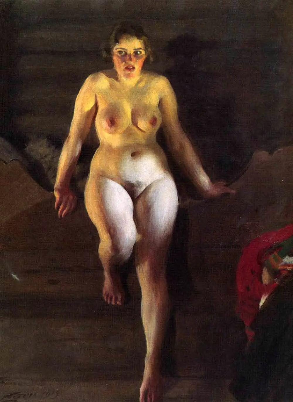 Sur le lit - Anders Zorn image 1 copie de tableau peinte à la main