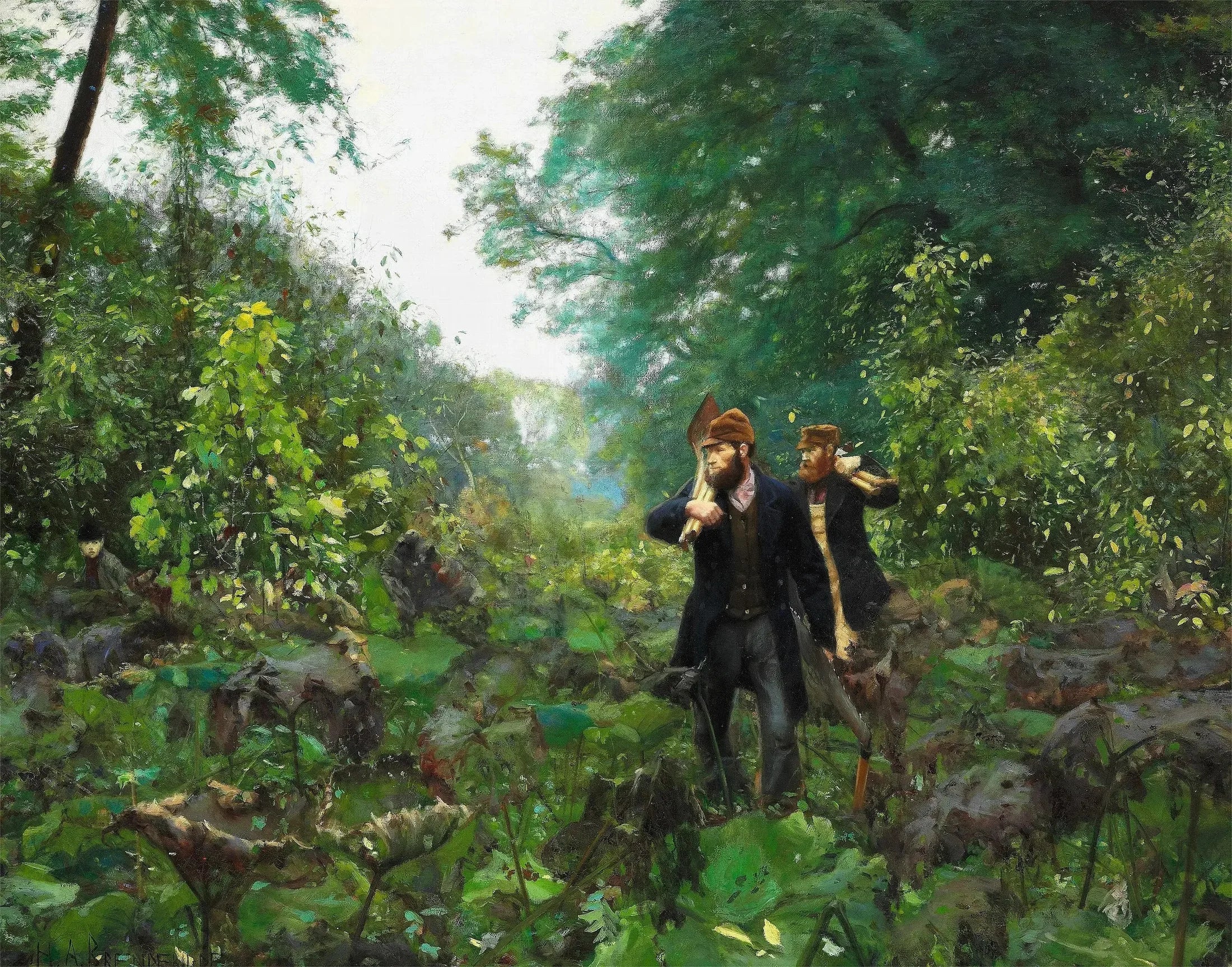 Sur les routes interdites - H. A. Brendekilde image 1 reproduction artisanale de tableau
