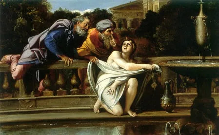 Suzanne et les vieillards - Annibale Carracci image 1 reproduction de peinture à l’huile
