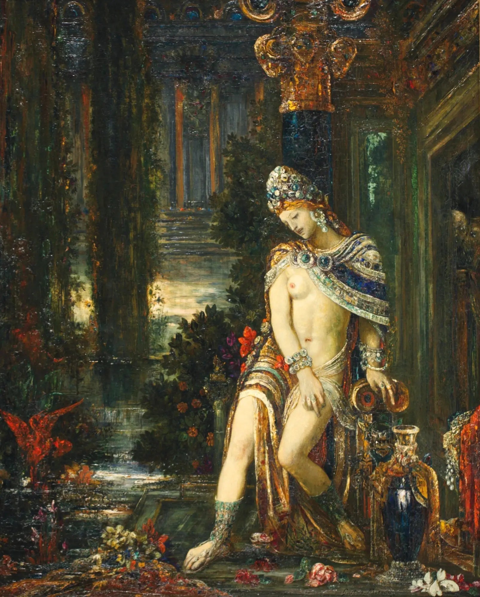 Suzanne et les vieillards - Gustave Moreau image 1 reproduction artisanale de tableau