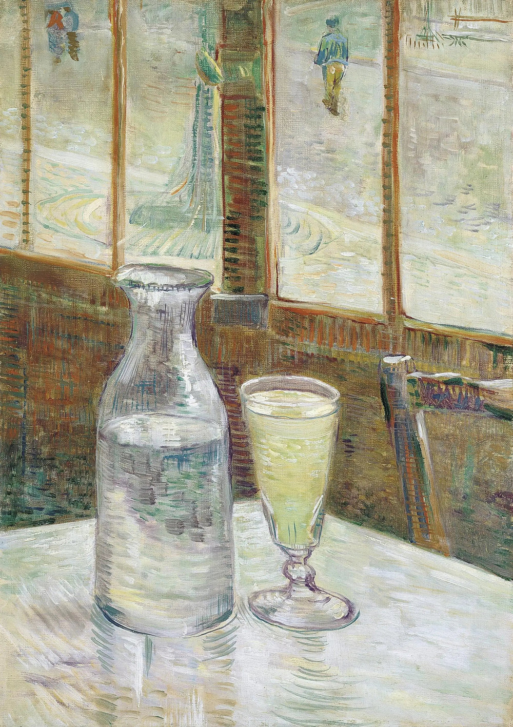 Table de café avec absinthe - Vincent van Gogh image 1 reproduction artisanale de tableau