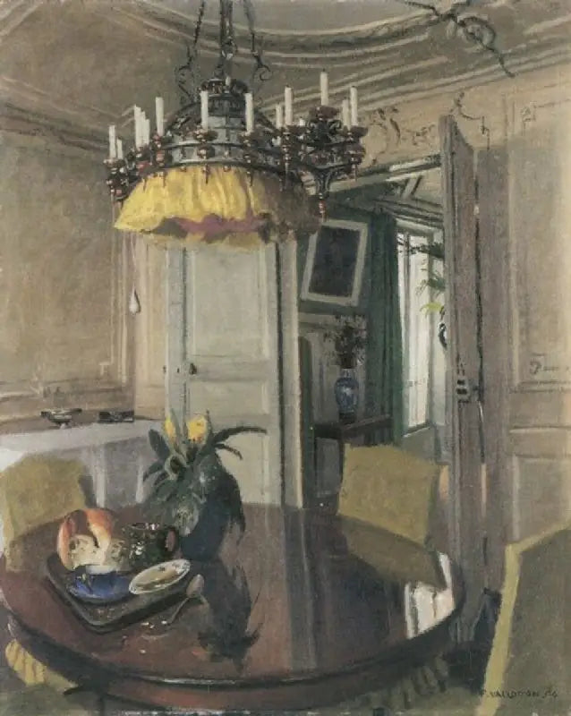 花束付きダイニングテーブル - フェリックス・ヴァロトン

Source:
Table de salle à manger avec bouquet - Félix Vallotton