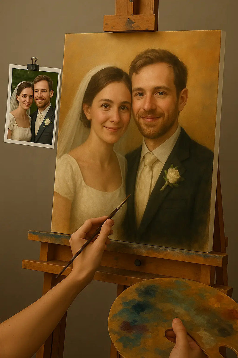 💍 カスタマイズ可能な結婚式の絵画
