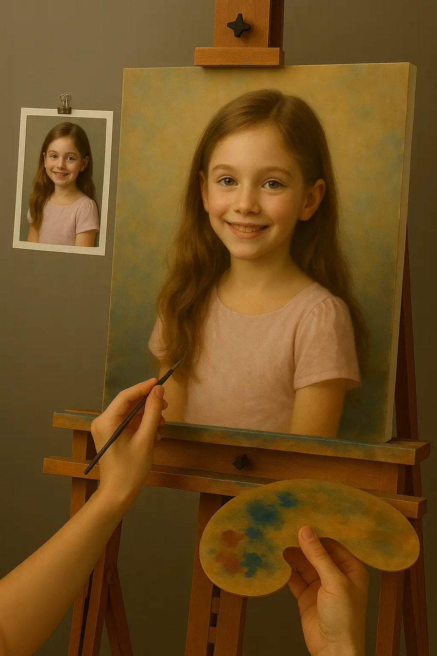 🎨 Tableau personnalisé enfant – Peinture à l’Huile Unique image 2 tableau peint à l’huile sur toile