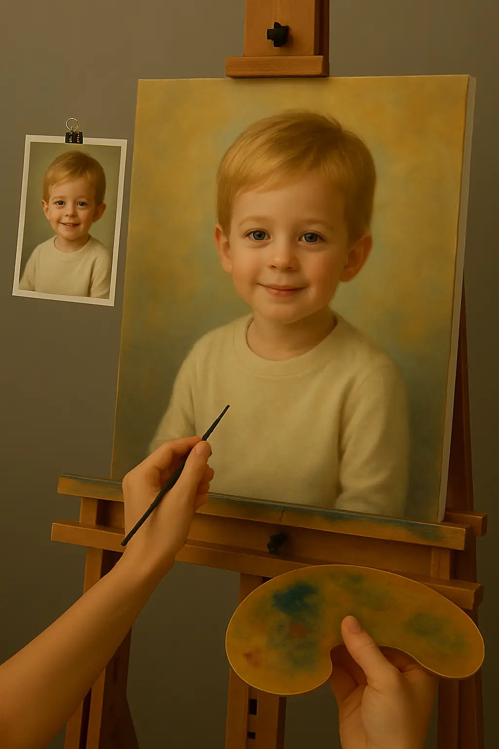 🎨 Tableau personnalisé enfant – Peinture à l’Huile Unique - Alpha Reproduction