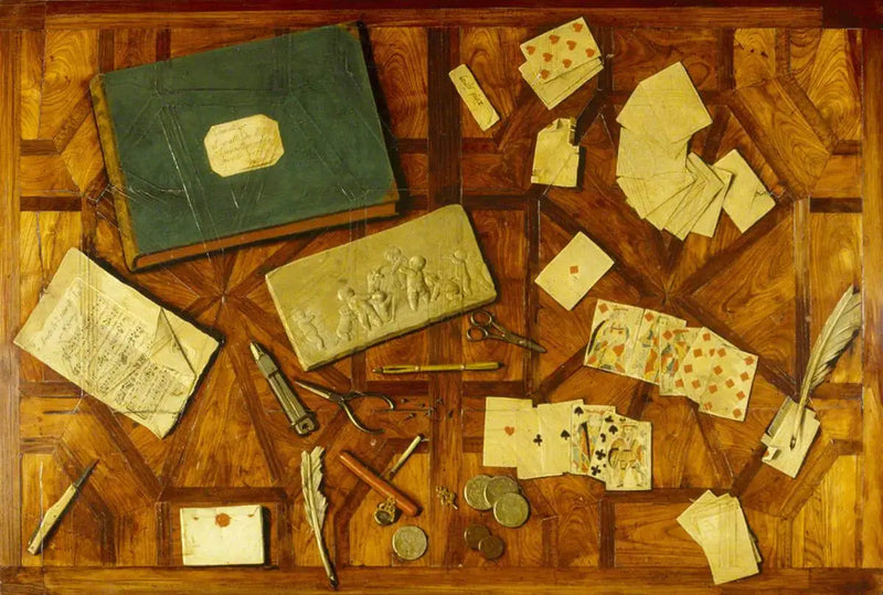 トロンプ・ルイユのテーブルトップ - ルイ＝レオポルド・ボイイ

Source:
Tabletop en trompe-l'œil - Louis-Léopold Boilly