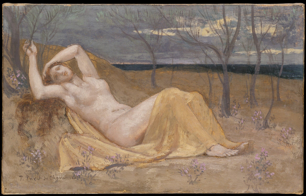 Tamaris - Pierre Puvis de Chavannes image 1 reproduction de peinture à l’huile