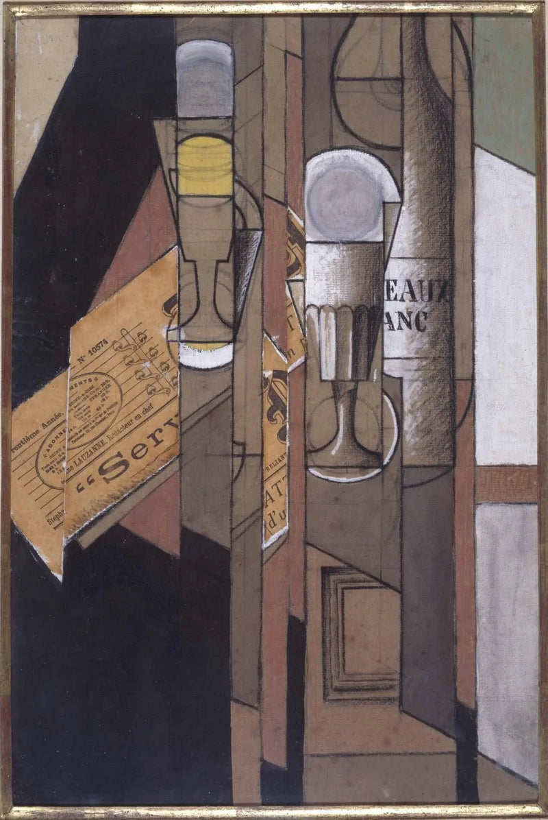 カップ、ジャーナル、ワインボトル - フアン・グリス

Source:
Tasses, journal et bouteille de vin - Juan Gris