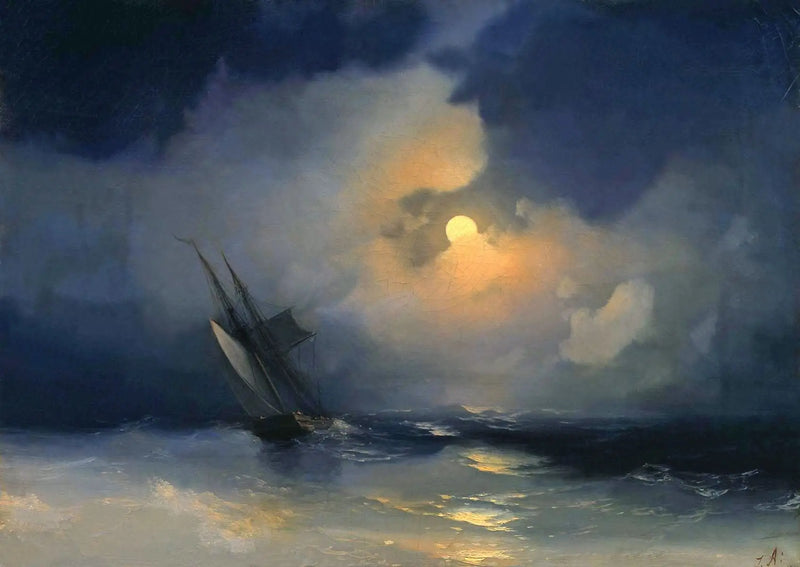 満月の夜の海の嵐 - イワン・アイヴァゾフスキー

Source:
Tempête en mer par une nuit de pleine lune - Ivan Aïvazovski
