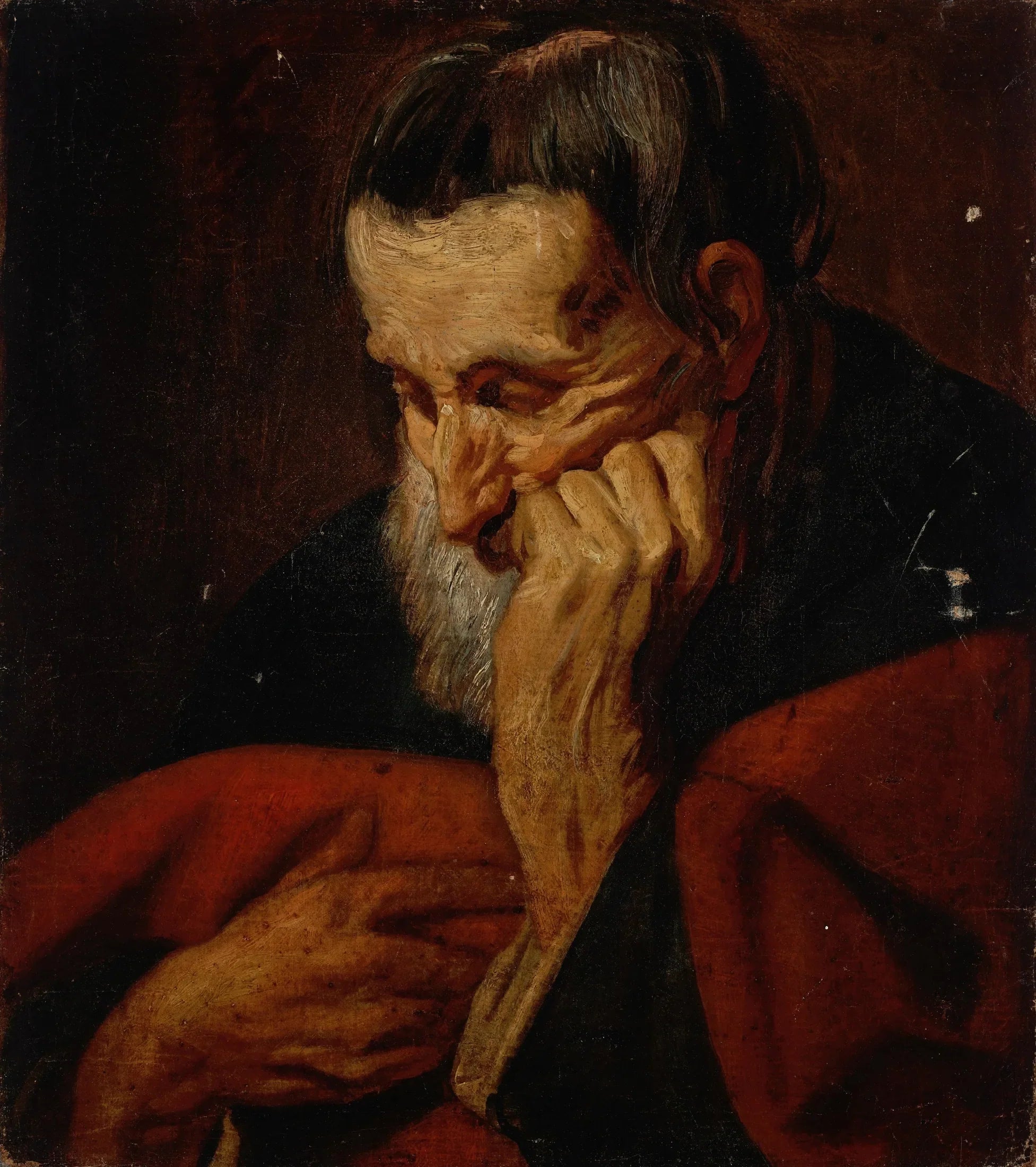 Tête d'un homme barbu, peut-être un apôtre - Jacob Jordaens image 1 reproduction de peinture à l’huile