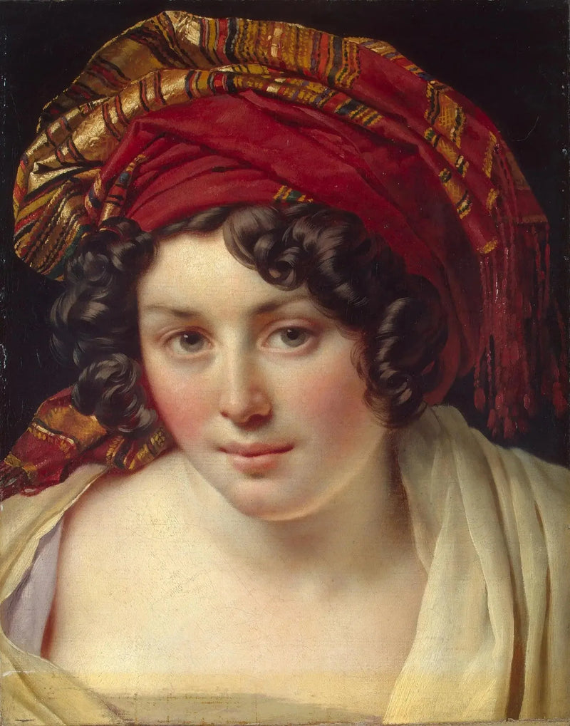 ターバンを巻いた女性の頭 - アンヌ＝ルイ・ジロデ

Source:
Tête d'une femme dans un turban - Anne-Louis Girodet