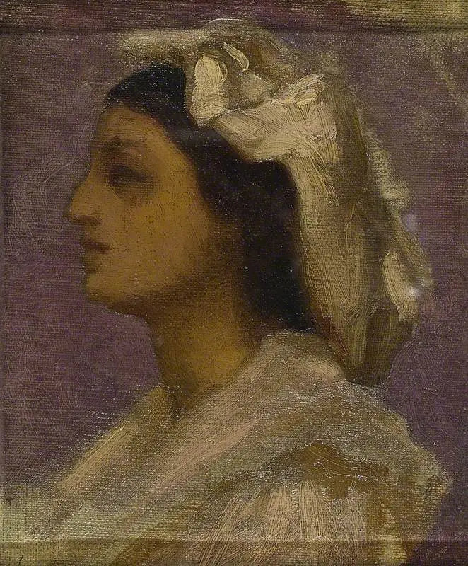イタリアの若い女性の頭（横顔） - フレデリック・レイトン

Source:
Tête d'une jeune fille italienne (profil) - Frederic Leighton