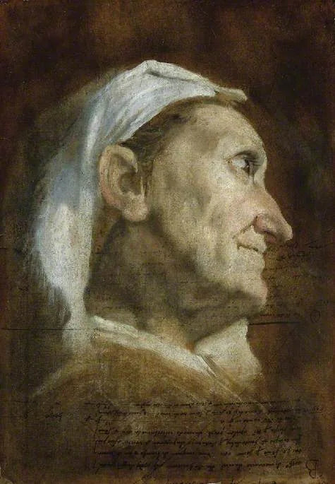 Tête d'une vieille femme - Annibale Carracci image 1 tableau peint à l’huile sur toile