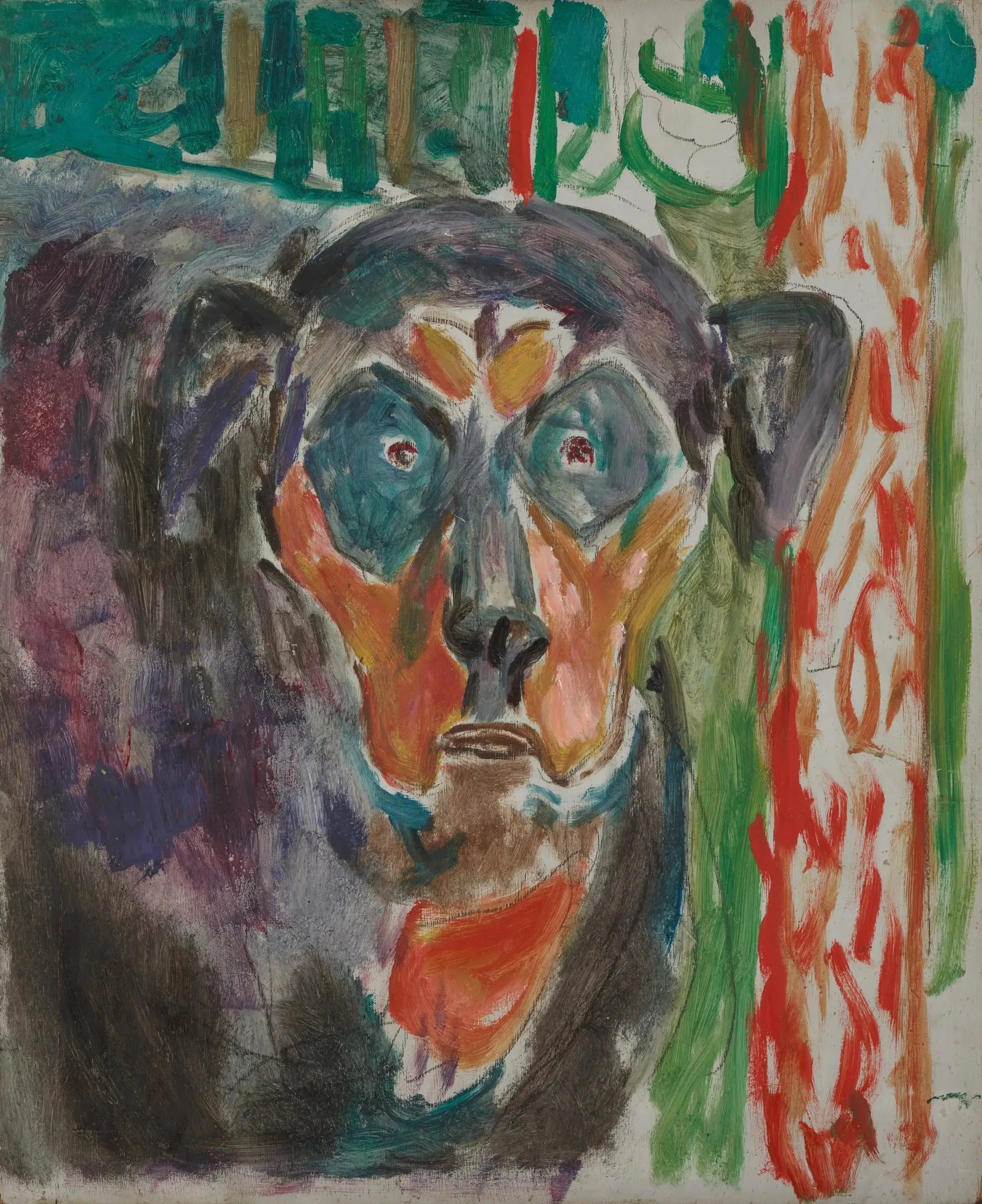 Tête de chien - Edvard Munch image 1 copie de tableau peinte à la main