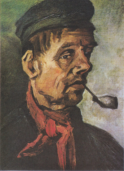 Reproduction du tableau « Tête d'homme avec une pipe - Vincent van Gogh » par Alpha Reproduction en peinture à l’huile