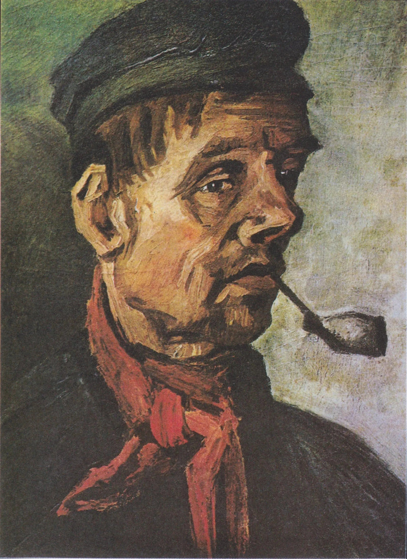 パイプをくわえた男の頭部 - Vincent van Gogh