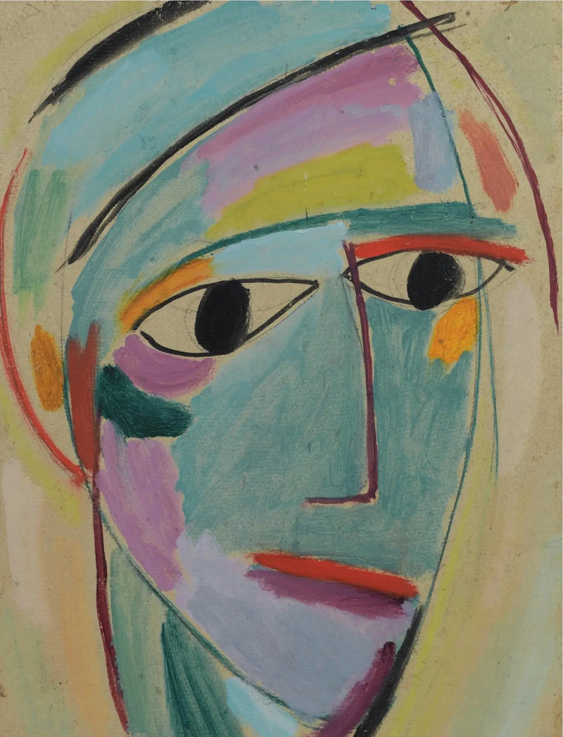 神秘的な頭部：三分の一側面 - アレクセイ・フォン・ヤウレンスキー

Source:
Tête mystique : profil de trois quarts - Alexej von Jawlensky