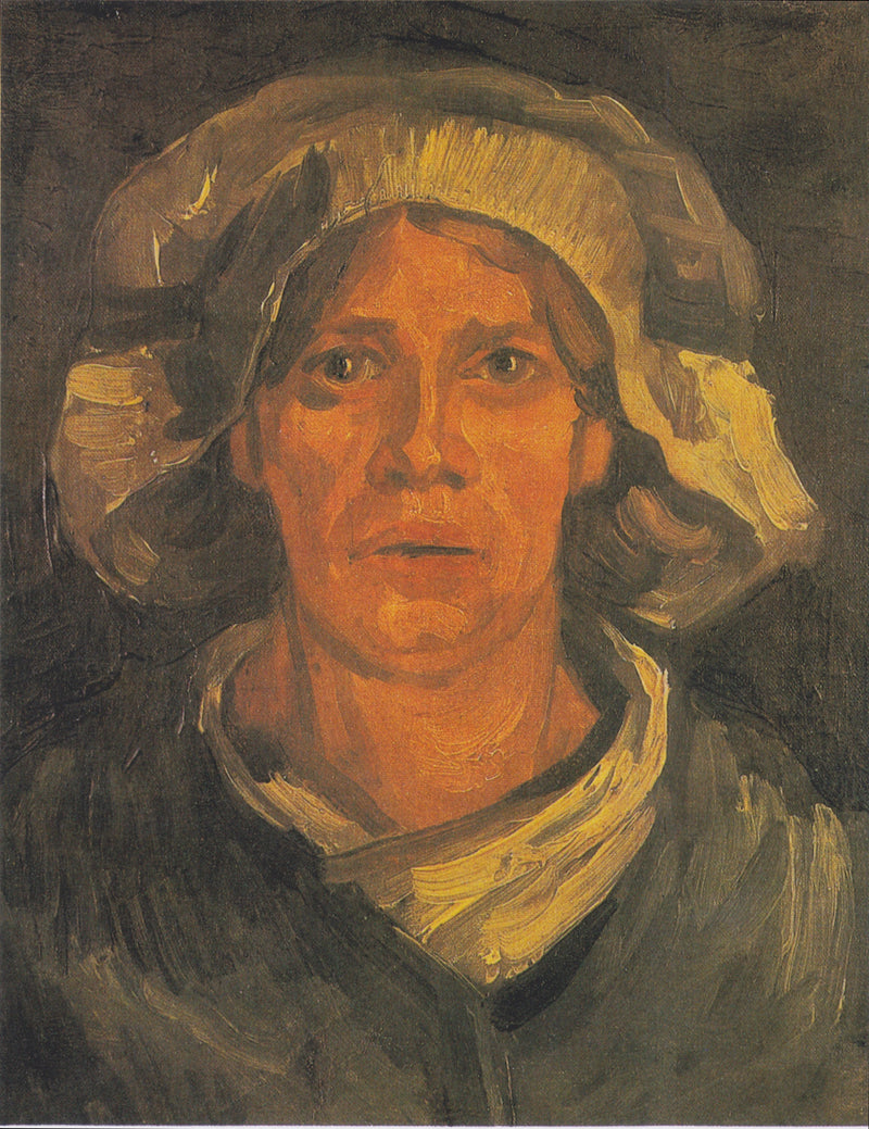 白い帽子をかぶった農婦の頭部 - Vincent van Gogh