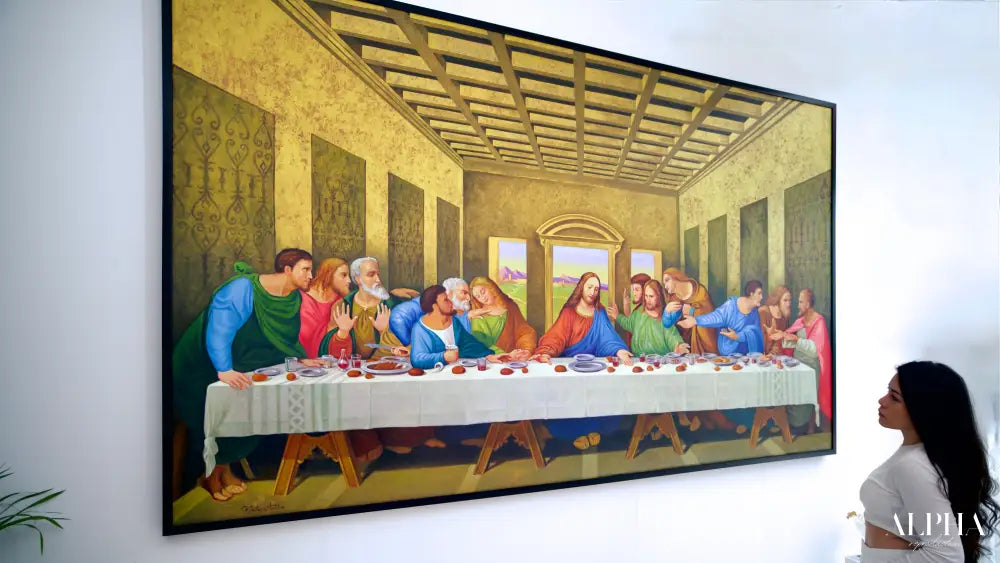 The Last Supper – Une réinterprétation du chef-d’œuvre de Léonard de Vinci par Master Apollon | 270 x 160 cm