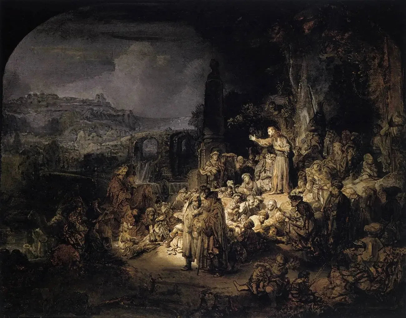 The Preaching of Saint John - Rembrandt image 1 reproduction d’œuvre d’art à l’huile