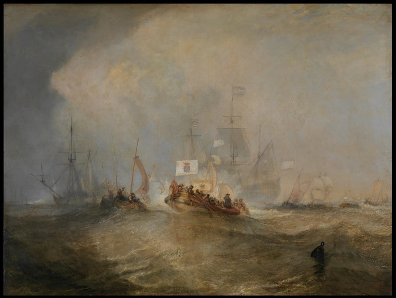 オレンジ公ウィリアム3世、オランダを出発し、1688年11月4日に嵐の航海の後、トーベイに上陸 - J. M. W. ターナー