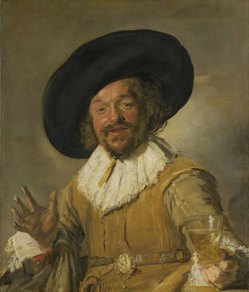 Un tireur tenant un berkenmeier, connu sous le nom de « le joyeux buveur » - Frans Hals