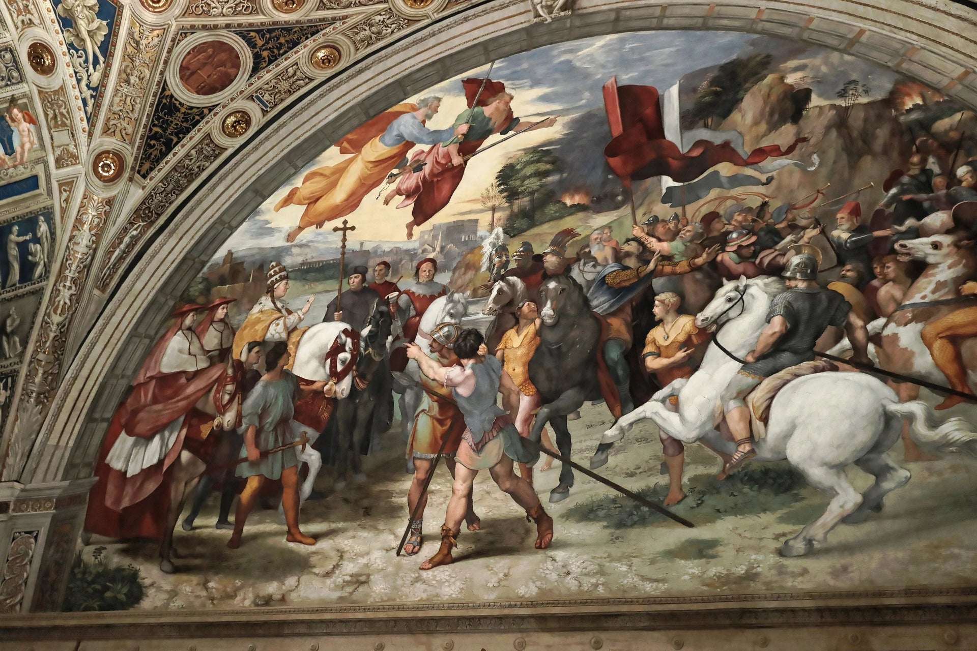 La Rencontre de Léon le Grand avec Attila - Raphaël Sanzio - Réproduction huile sur toile