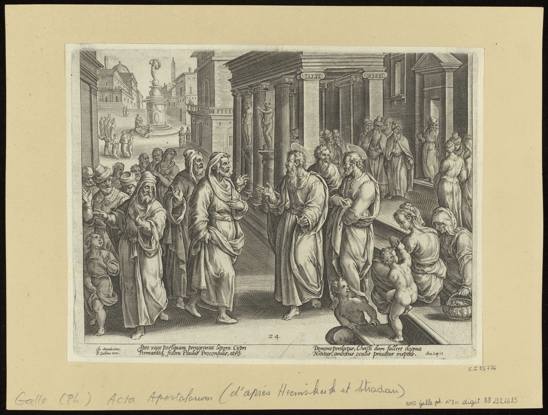 L'aveuglement d'Elymas - Raphaël Sanzio - Réproduction huile sur toile