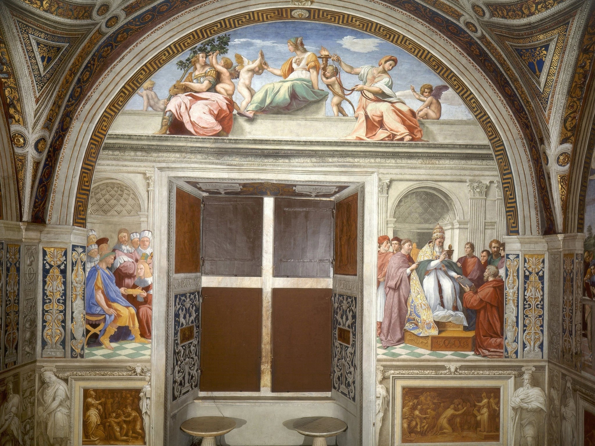 Les Vertus cardinales et théologales - Raphaël Sanzio - Réproduction huile sur toile