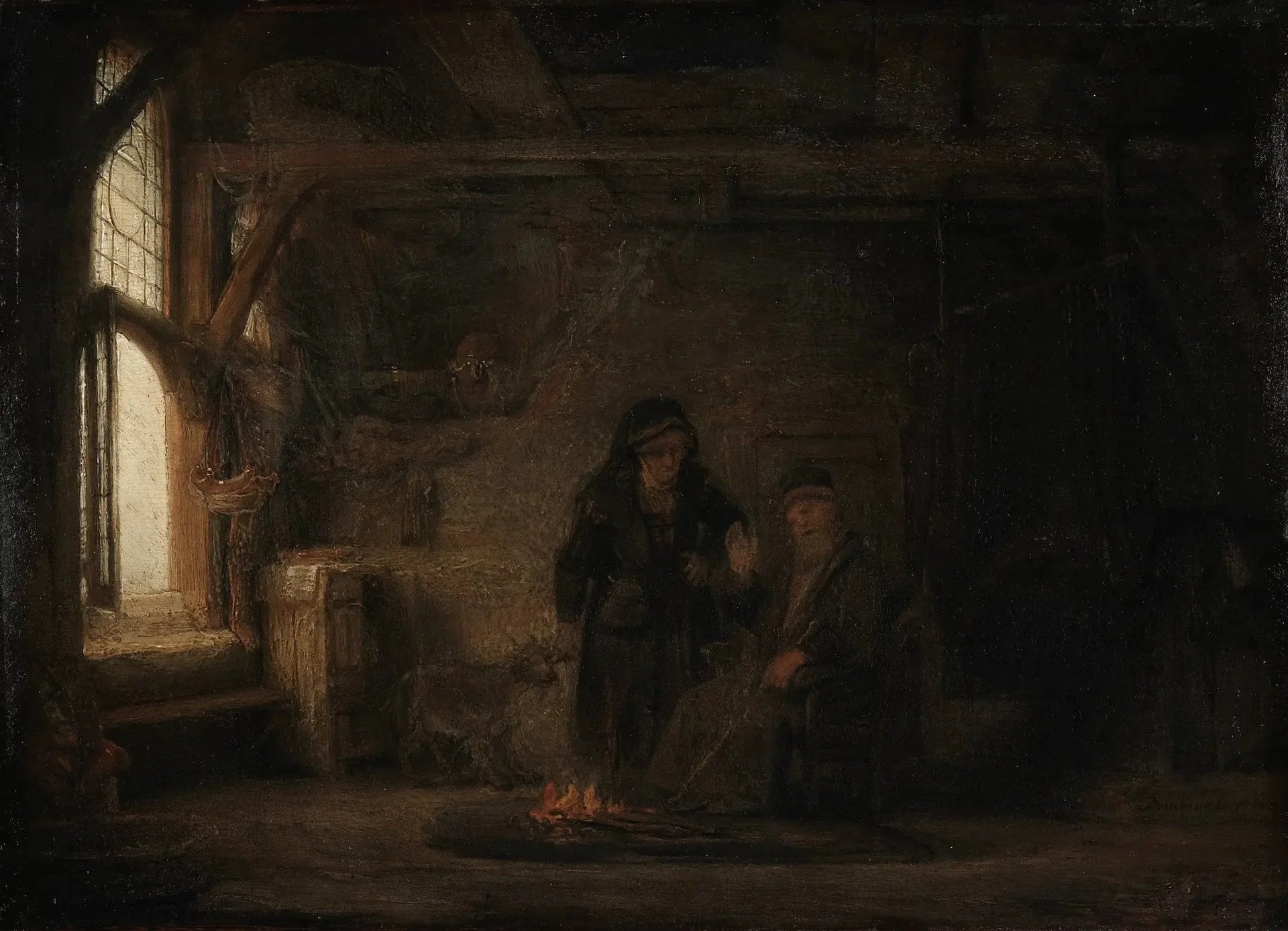 Tobias et Anna avec une petite chèvre - Rembrandt image 1 reproduction réalisée par Alpha Reproduction