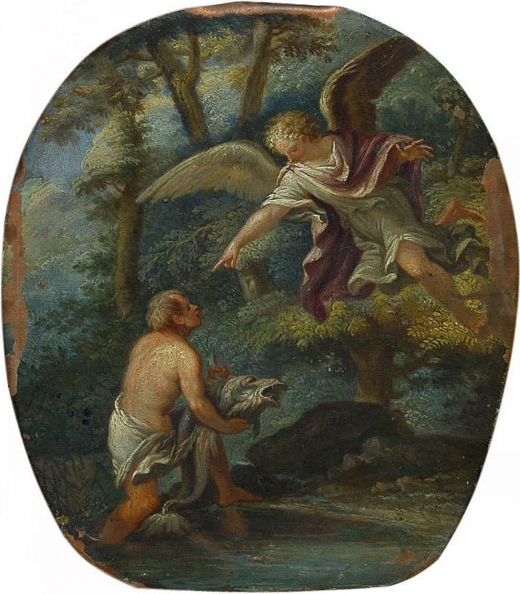 Tobias et l'ange - Adam Elsheimer image 1 copie peinte à la main à l’huile