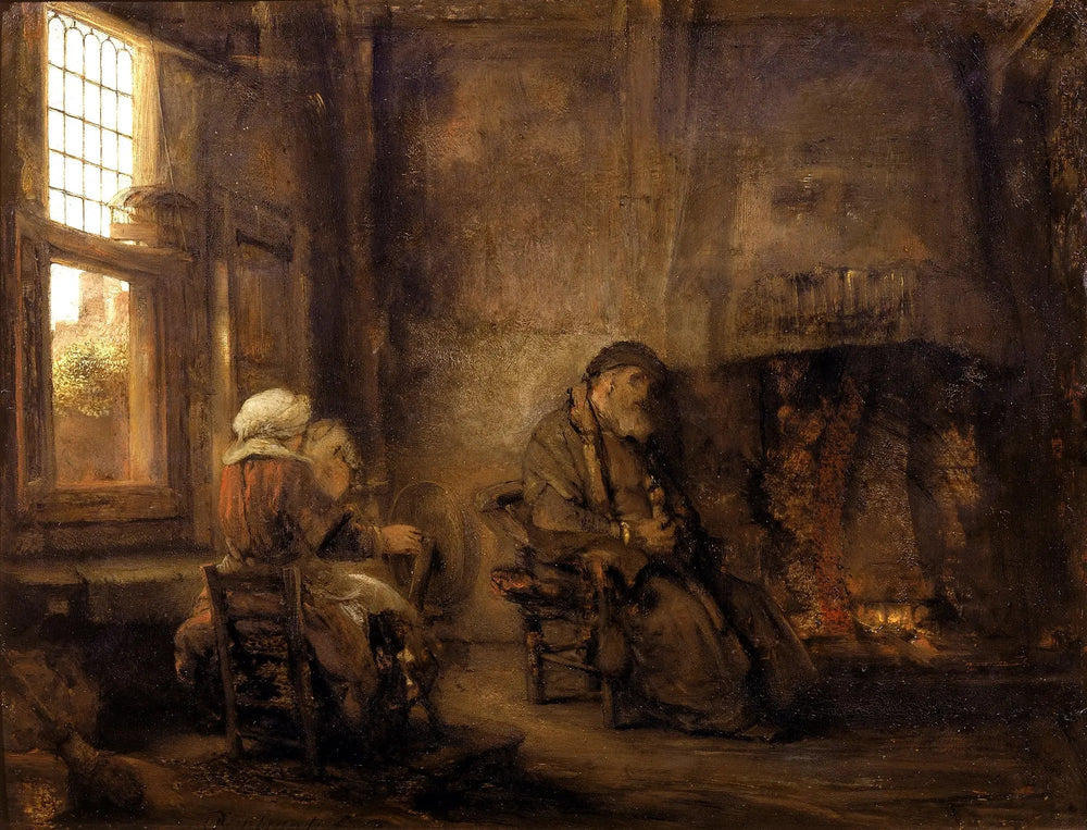 Tobie et Anne - Rembrandt image 1 reproduction de peinture à l’huile
