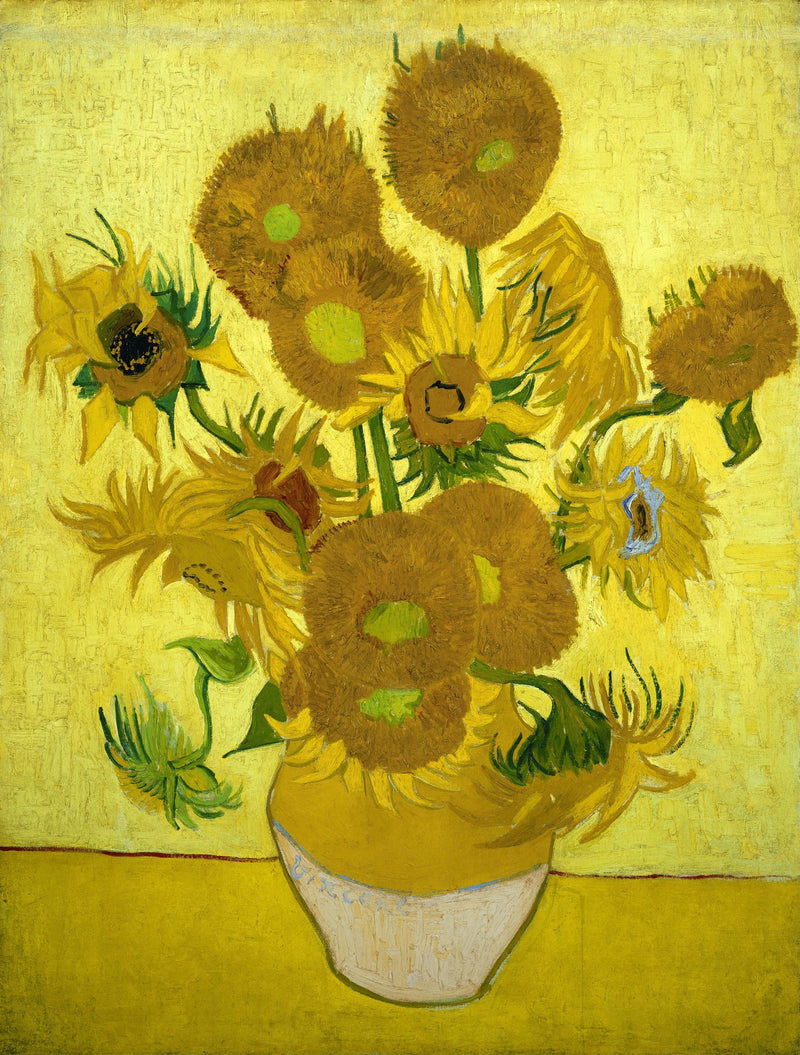 静物画：ひまわり十五本の花瓶 - ヴィンセント・ヴァン・ゴッホ