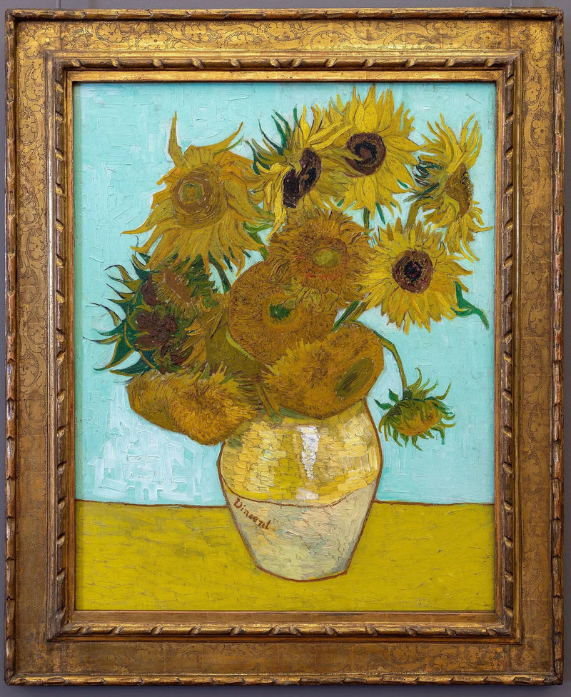 ひまわり（静物画：12本のひまわりの花瓶） - ヴィンセント・ヴァン・ゴッホ