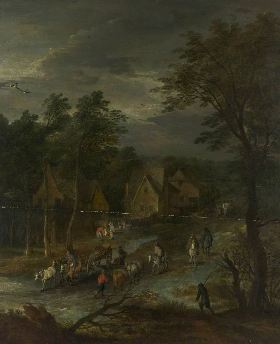 Traversée du gué - Jan Brueghel l'Ancien image 1 copie de tableau peinte à la main