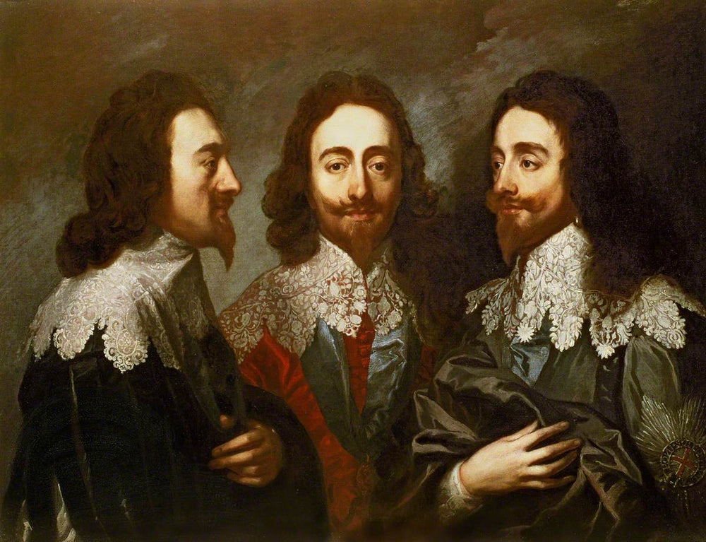 Triple portrait de Charles Ier (d'après Anthony van Dick) - Carlo Maratta image 1 reproduction artisanale de tableau