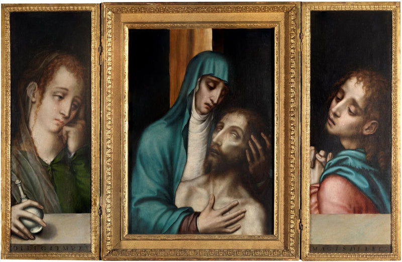 ピエタ、聖ヨハネ、マグダラのマリアの三連画 - ルイス・デ・モラレス