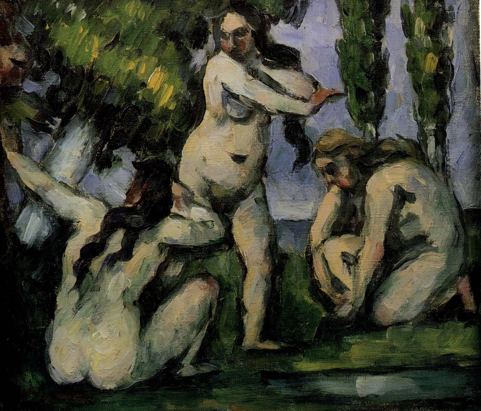 Trois Baigneuses - Paul Cézanne image 1 reproduction de peinture à l’huile