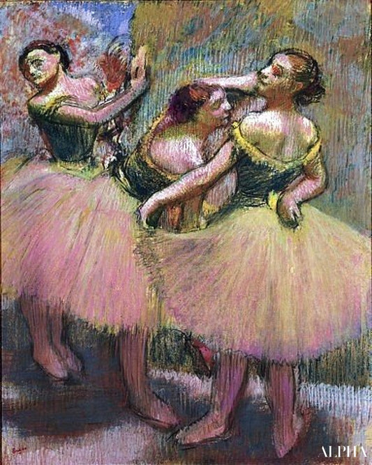 Trois danseuses avec des corsages verts - Edgar Degas - Reproductions de tableaux et peintures haut de gamme