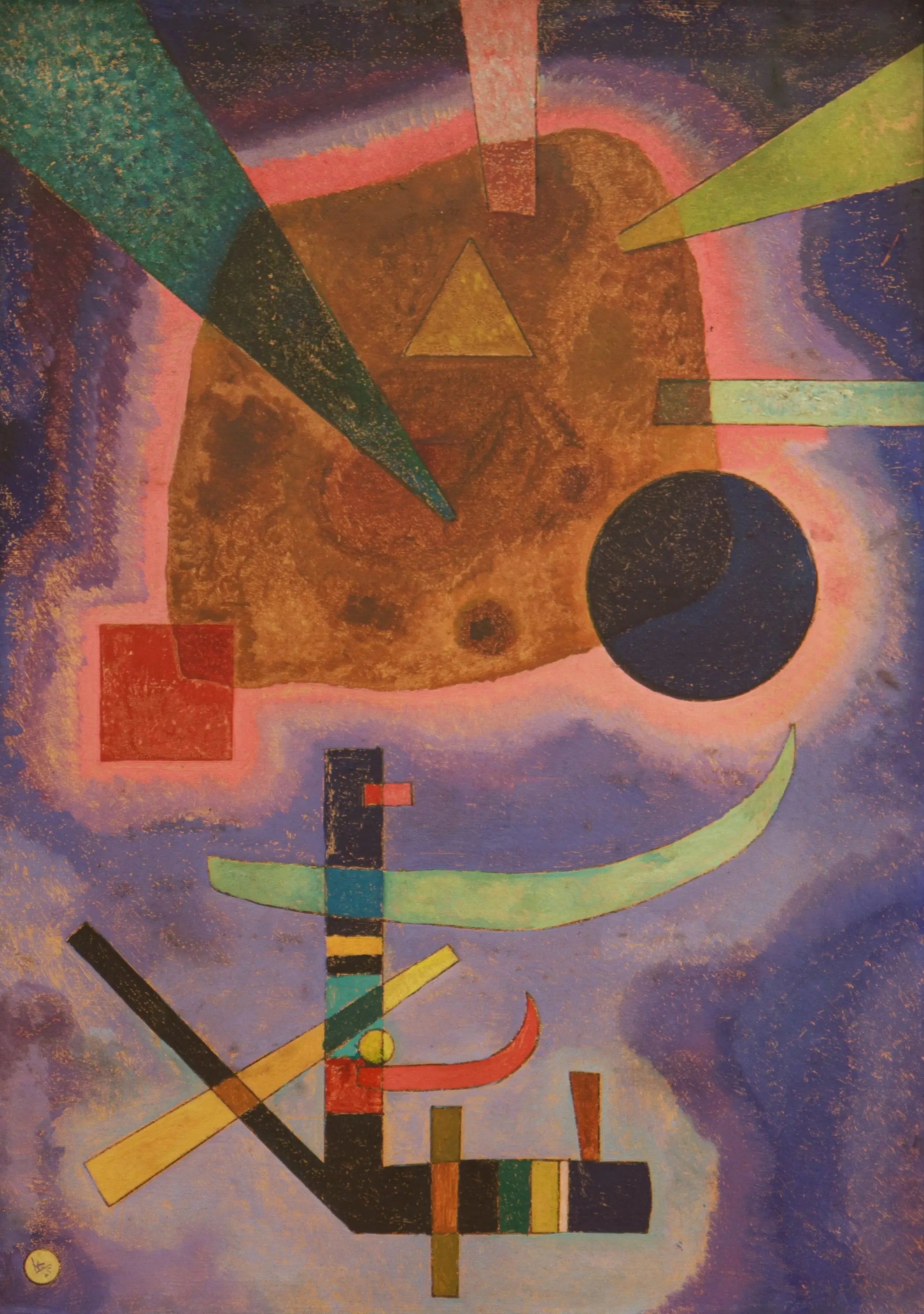 Trois éléments - Vassily Kandinsky image 1 copie de tableau peinte à la main