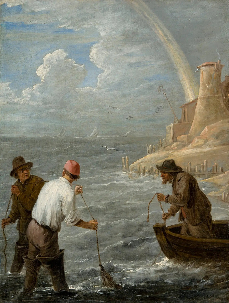 三人の漁師が網を投げている - デイヴィッド・テニエール・ル・ジュヌ

Source:
Trois pêcheurs lançant leurs filets - David Teniers le Jeune