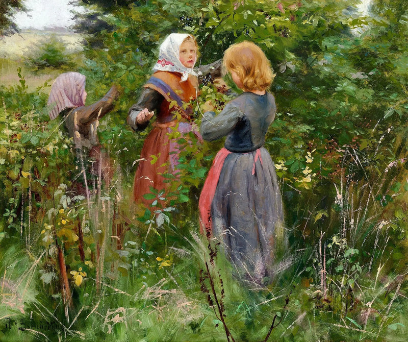 三人の少女がブラックベリーを摘んでいる - H. A. Brendekilde

Source:
Trois petites filles cueillant des mûres - H. A. Brendekilde