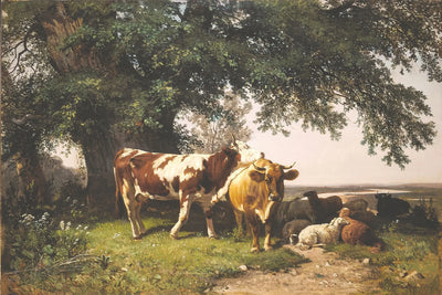 Troupeau sous les arbres - Ivan Chichkine - Alpha Reproduction