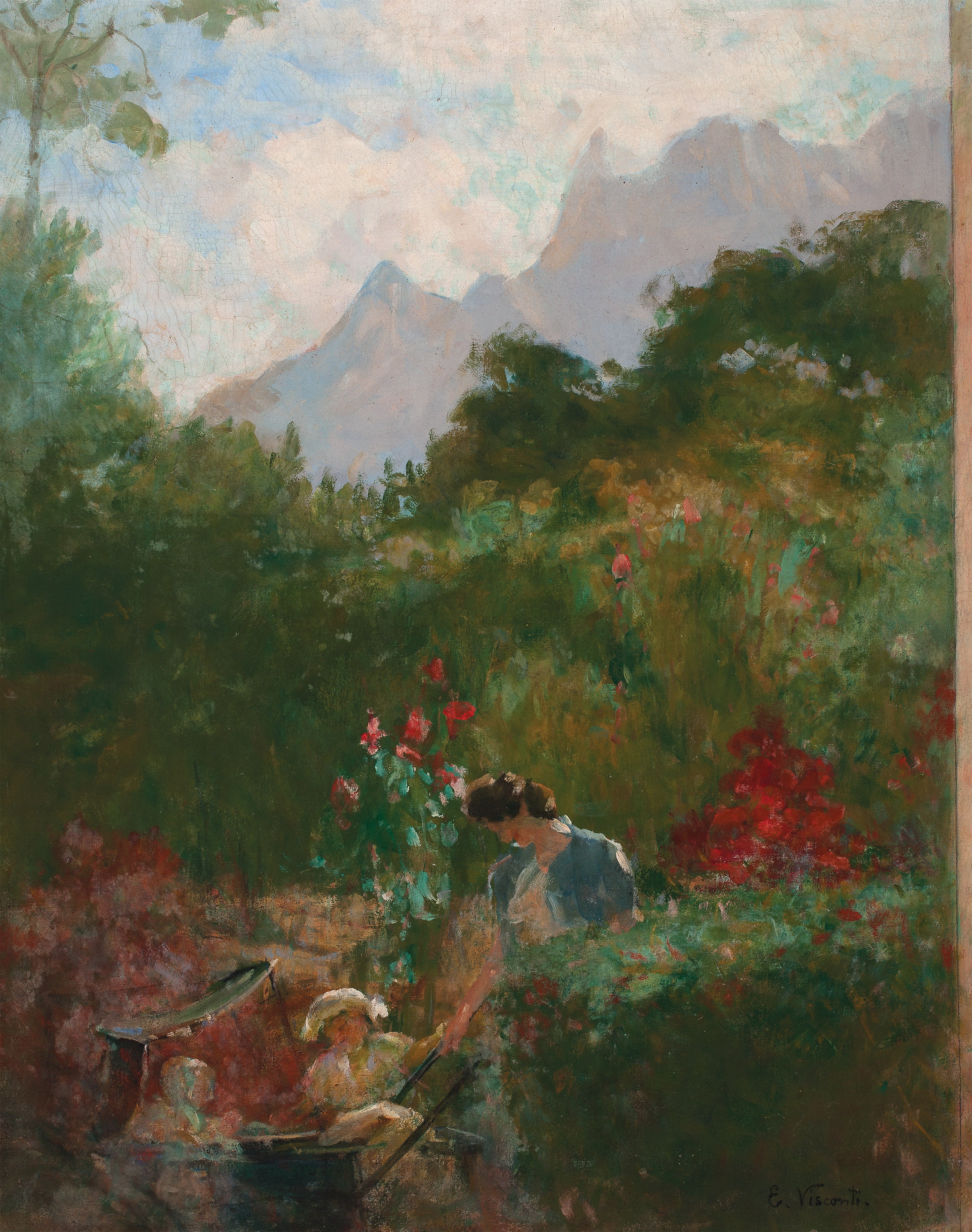 Um ninho - Eliseu Visconti image 1 copie peinte à la main à l’huile