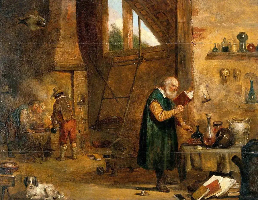 錬金術師の実験室で - デイヴィッド・テニエール・ル・ジュヌ

Source:
Un alchimiste dans son laboratoire - David Teniers le Jeune