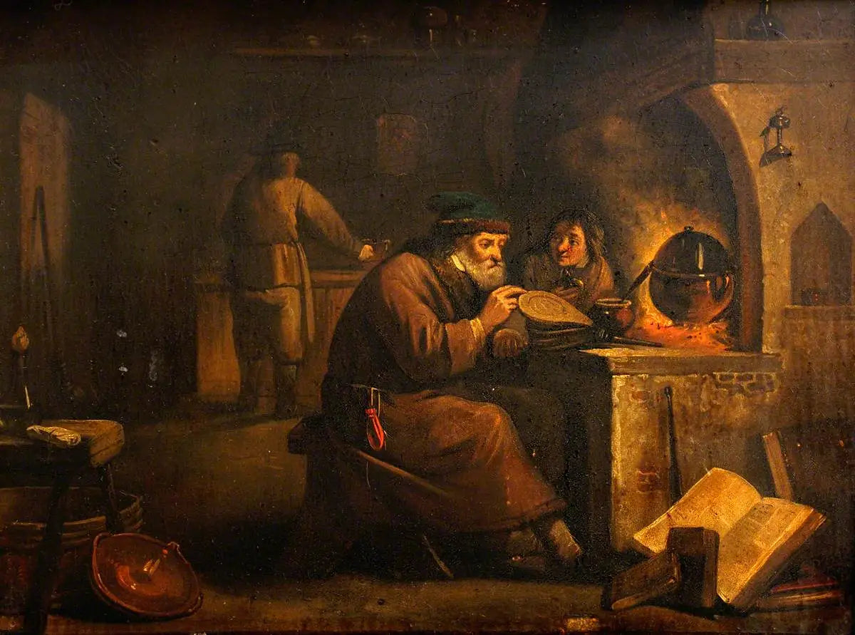 Un alchimiste dans son laboratoire - David Teniers le Jeune - Alpha Reproduction