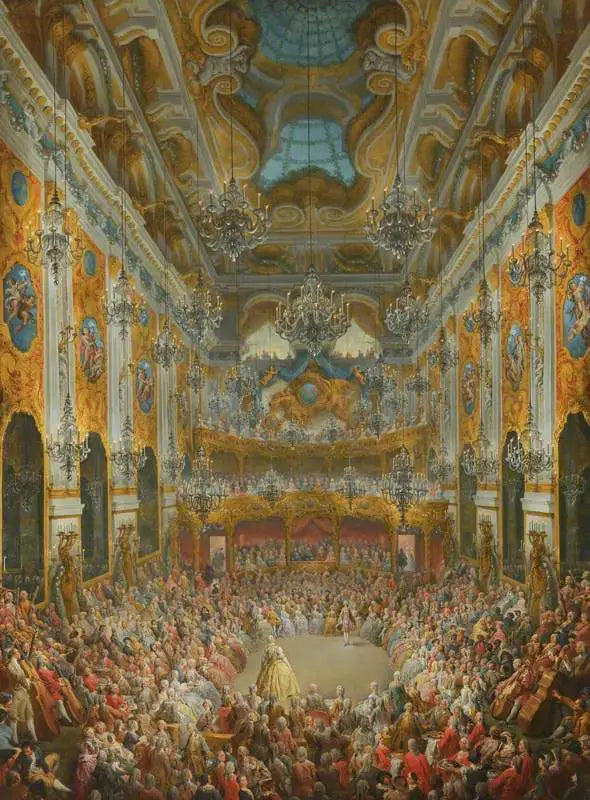 Un bal donné par le duc de Nivernais à l'occasion de la naissance du Dauphin - Giovanni Paolo Panini image 1 reproduction d’œuvre d’art à l’huile