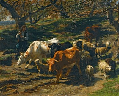 Un berger avec son Troupeau - Rosa Bonheur - Alpha Reproduction